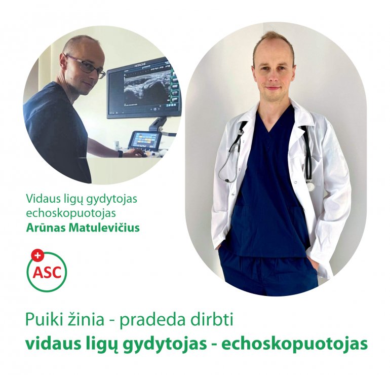 Puiki žinia - pradeda dirbti vidaus ligų gydytojas - echoskopuotojas